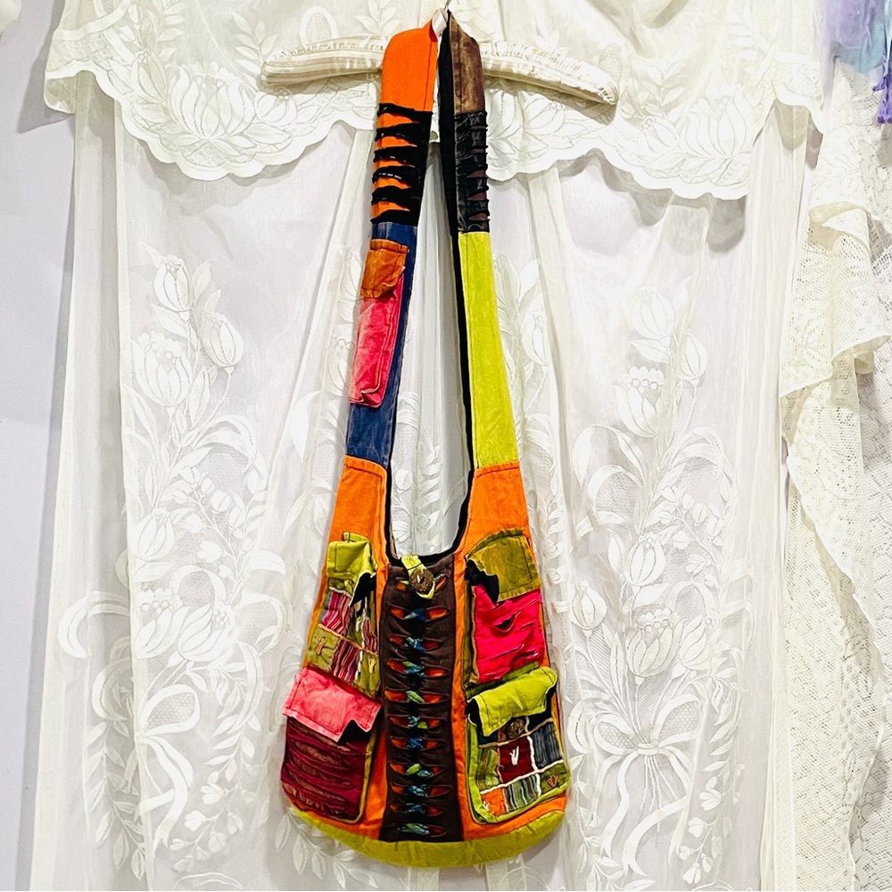 Bohemian Hippie Nepal Cotton Patchwork Shoulder Bag